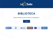Tablet Screenshot of biblioteca.unilasalle.edu.br